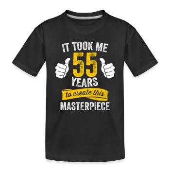 Drôle 55 ans blague 55e anniversaire gag humour - T-shirt bio Premium Enfant - noir - Devant