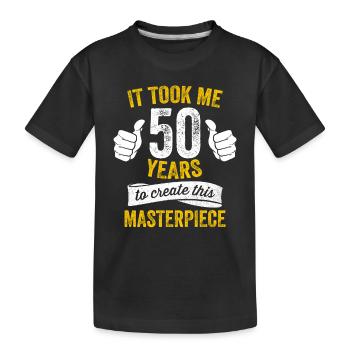 Drôle 50 ans blague 50e anniversaire gag cool jeu de mots - T-shirt bio Premium Enfant - noir - Devant