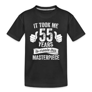 Drôle 55 ans blague 55e anniversaire Gag fierté - T-shirt bio Premium Enfant - noir - Devant