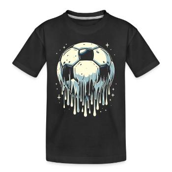 Football fondant - T-shirt bio Premium Enfant - noir - Devant