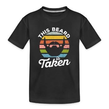 Dieser Bart ist genommen lustig Valentinstag - Kinder Premium Bio T-Shirt - Schwarz - Vorne