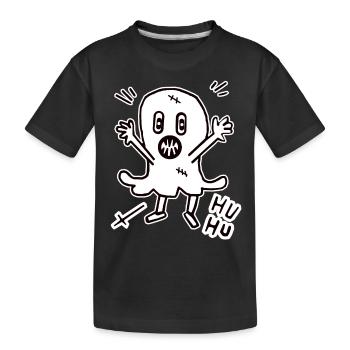 Halloween fantôme fantôme minuit effrayant enfant - T-shirt bio Premium Enfant - noir - Devant