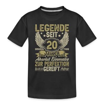 20 Jahre Vintage Legende - Kinder Premium Bio T-Shirt - Schwarz - Vorne