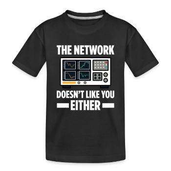 Network Administrator System Administrator Network - Kids' Premium Organic T-Shirt - black - Front