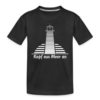 Sortez de la mer sur la côte de la mer du Nord Mer Baltique Frise orientale - T-shirt bio Premium Enfant - noir - Devant