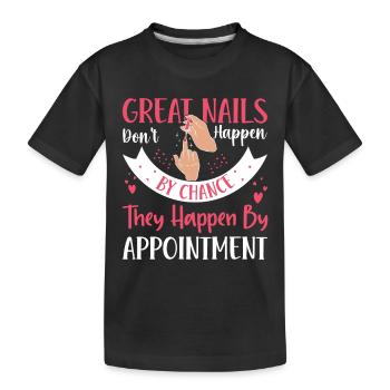 Les beaux ongles ne sont pas le fruit du hasard - T-shirt bio Premium Enfant - noir - Devant
