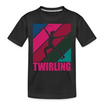 Baton Twirling Baton Twirler Gift - Kids' Premium Organic T-Shirt - black - Front