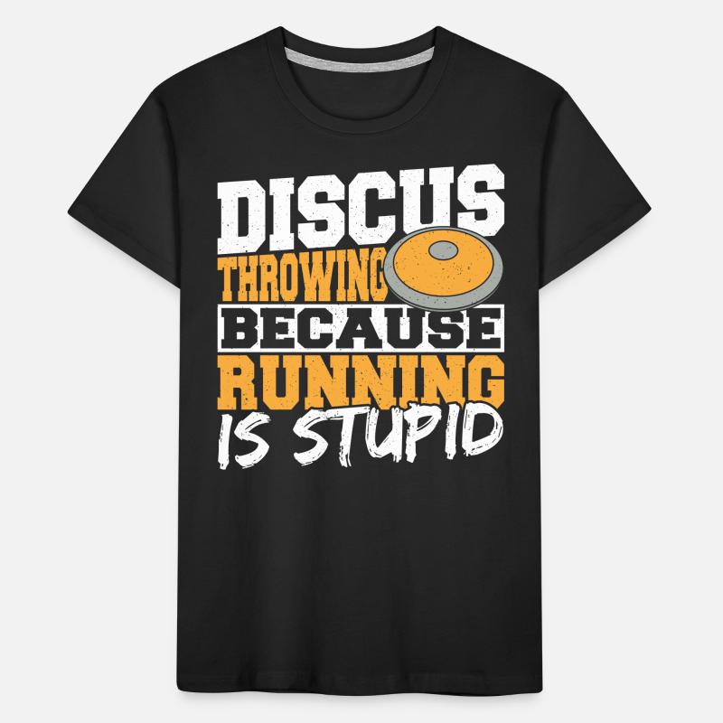 Diskuswerfen Diskuswerfer Geschenk Kinder Premium Bio T-Shirt