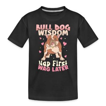 french bulldog english bulldog dog lover bulldog - Kinder Premium Bio T-Shirt - Schwarz - Vorne