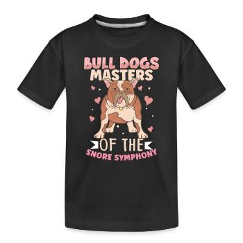 french bulldog english bulldog dog lover bulldog - Kinder Premium Bio T-Shirt - Schwarz - Vorne