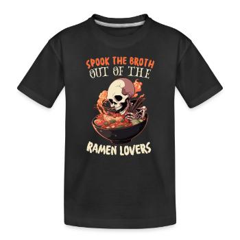 Horror Ramen Halloween Ramen Spooky Noodles - Kids' Premium Organic T-Shirt - black - Front