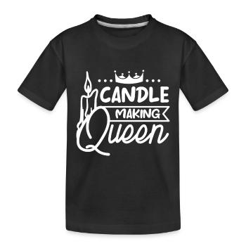 Candle making Queen - Kids' Premium Organic T-Shirt - black - Front