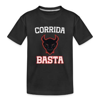 Stierkampf Basta - Kinder Premium Bio T-Shirt - Schwarz - Vorne
