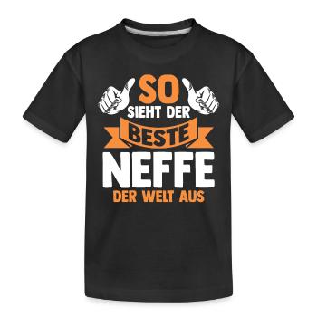 Bester Neffe - Kinder Premium Bio T-Shirt - Schwarz - Vorne
