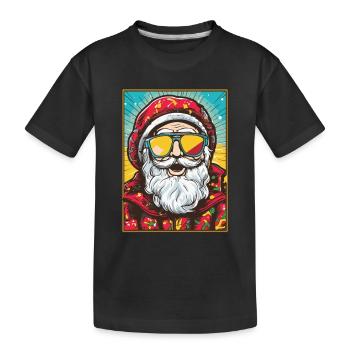 Père Noël Père Noël Père Noël - T-shirt bio Premium Enfant - noir - Devant