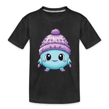Bande dessinée sur le virus de l’hiver froid - T-shirt bio Premium Enfant - noir - Devant