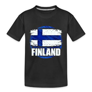 Finlande - T-shirt bio Premium Enfant - noir - Devant