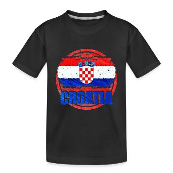 Kroatien - Kinder Premium Bio T-Shirt - Schwarz - Vorne