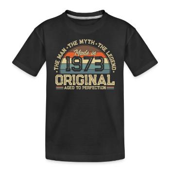 Legendäres 1973 Erbe - Kinder Premium Bio T-Shirt - Schwarz - Vorne