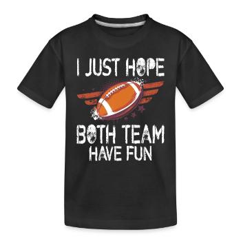 J’espère juste que les deux équipes s’amuseront, fan de sport neutre - T-shirt bio Premium Enfant - noir - Devant