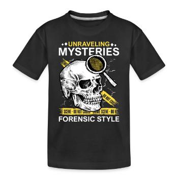 Pathologist, Forensic Expert, Crime Scene Analyst - Kids' Premium Organic T-Shirt - black - Front