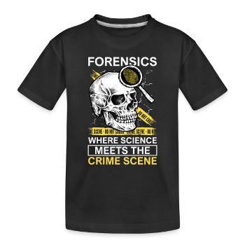 Pathologist, Forensic Expert, Crime Scene Analyst - Kids' Premium Organic T-Shirt - black - Front