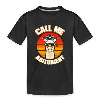 Abitur Abschluss Geschenk für Abifeier - Kinder Premium Bio T-Shirt - Schwarz - Vorne