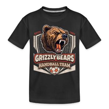 Handball, Équipe des Grizzlys, Logo des Grizzlybären - T-shirt bio Premium Enfant - noir - Devant