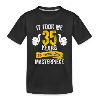 Drôle 35 ans Blague 35e anniversaire Gag Humour - T-shirt bio Premium Enfant - noir - Devant