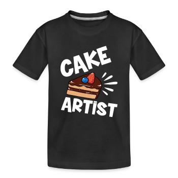 Cake Artist Cake Decorator Decorator B - Kids' Premium Organic T-Shirt - black - Front