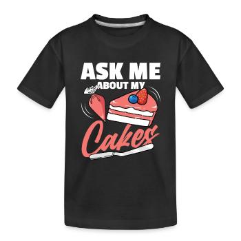 Cake Artist Cake Decorator Decorator B - Kids' Premium Organic T-Shirt - black - Front