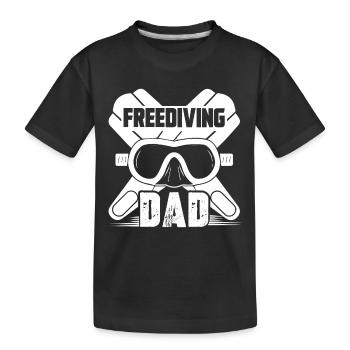 Freediving Freediving Dad - Kids' Premium Organic T-Shirt - black - Front