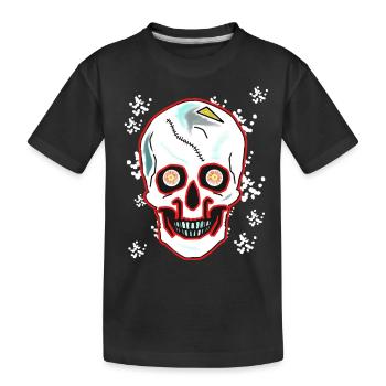 Death Skull Horror Fantasy Halloween Skull - Kids' Premium Organic T-Shirt - black - Front