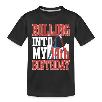 Roller Coaster Roller Coaster Amusement Park - Kids' Premium Organic T-Shirt - black - Front