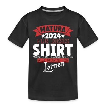 Matura 2024 Maturanten Matura Abschluss Geschenk - Kinder Premium Bio T-Shirt - Schwarz - Vorne