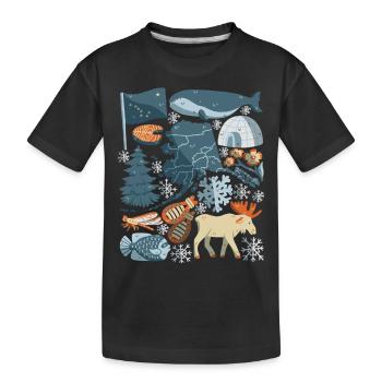 Alaska - Kinder Premium Bio T-Shirt - Schwarz - Vorne