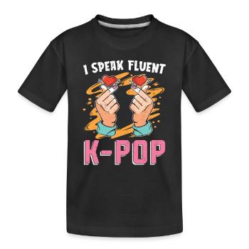 Je parle couramment K Pop cadeau drôle K Pop - T-shirt bio Premium Enfant - noir - Devant