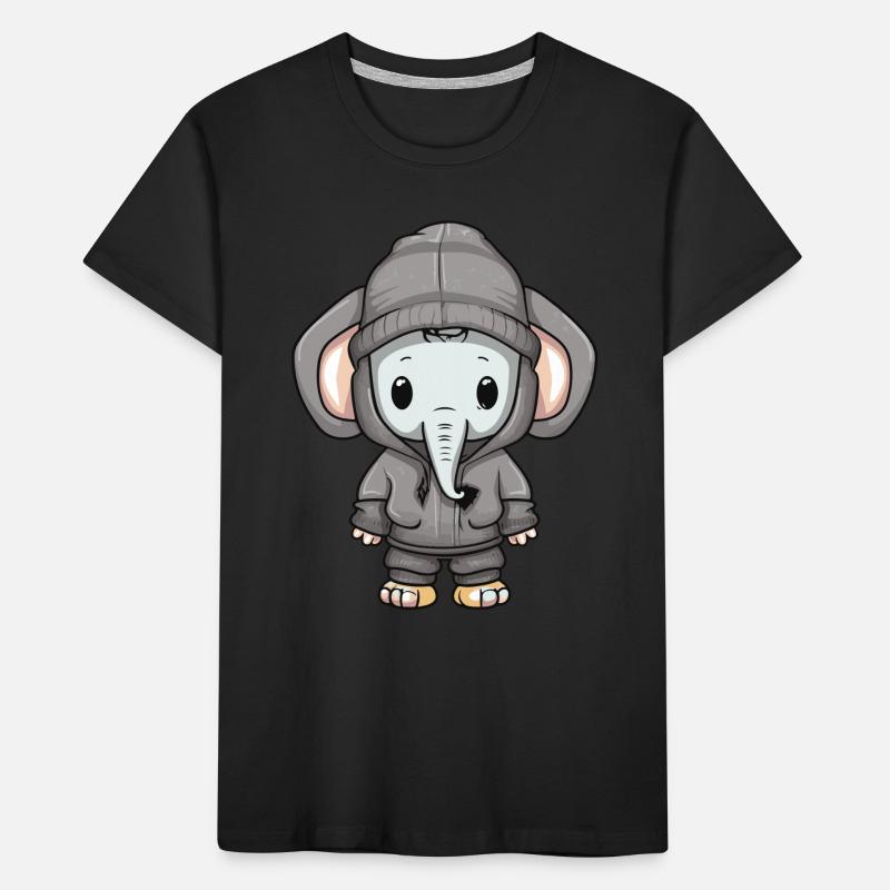 Elephant Winter Comic Kids' Premium Organic T-Shirt