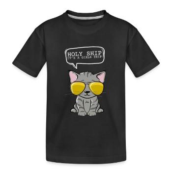 Croisière Vacances en famille - Holy Ship Girls Trip - T-shirt bio Premium Enfant - noir - Devant