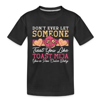 Les conchas ne laissent jamais quelqu’un manger du pain sucré mexicain - T-shirt bio Premium Enfant - noir - Devant