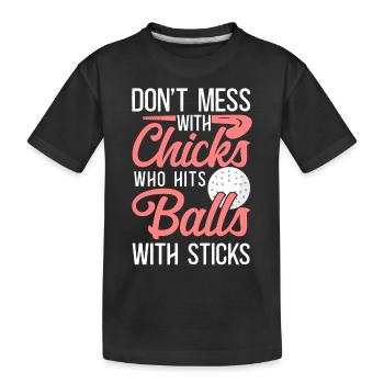 Hockey sur gazon Adulte Humour Ne pas - T-shirt bio Premium Enfant - noir - Devant