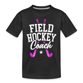Entraîneur de hockey sur gazon Hockey sur gazon - T-shirt bio Premium Enfant - noir - Devant