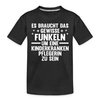 Pfleger Pflegekraft Kinderkrankenpflegerin - Kinder Premium Bio T-Shirt - Schwarz - Vorne