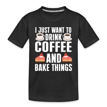 Pastry Chef Baking Baker Cake Baking - Kids' Premium Organic T-Shirt - black - Front