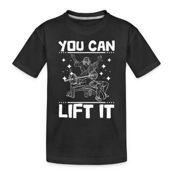 Drôle de Jésus musculation Développé couché, vous pouvez soulever - T-shirt bio Premium Enfant - noir - Devant