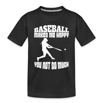 Baseball Baseballer Joueurs de baseball Équipe de baseball - T-shirt bio Premium Enfant - noir - Devant