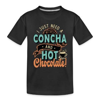 Conchas, j’ai juste besoin d’une concha et d’un pain de coquille sucré - T-shirt bio Premium Enfant - noir - Devant