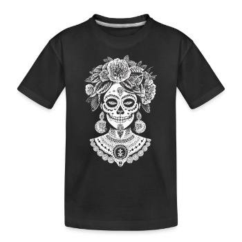 Catrina-Stolz - Ein Tribut an Mexikos Kulturerbe - Kinder Premium Bio T-Shirt - Schwarz - Vorne