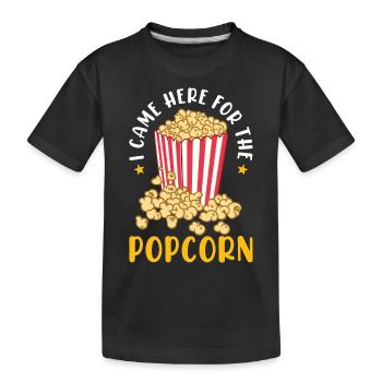 Popcorn Lover Gift Funny Popcorn - Kids' Premium Organic T-Shirt - black - Front