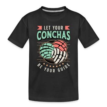 Conchas Laissez vos Conchas être votre pain de coquille sucré - T-shirt bio Premium Enfant - noir - Devant